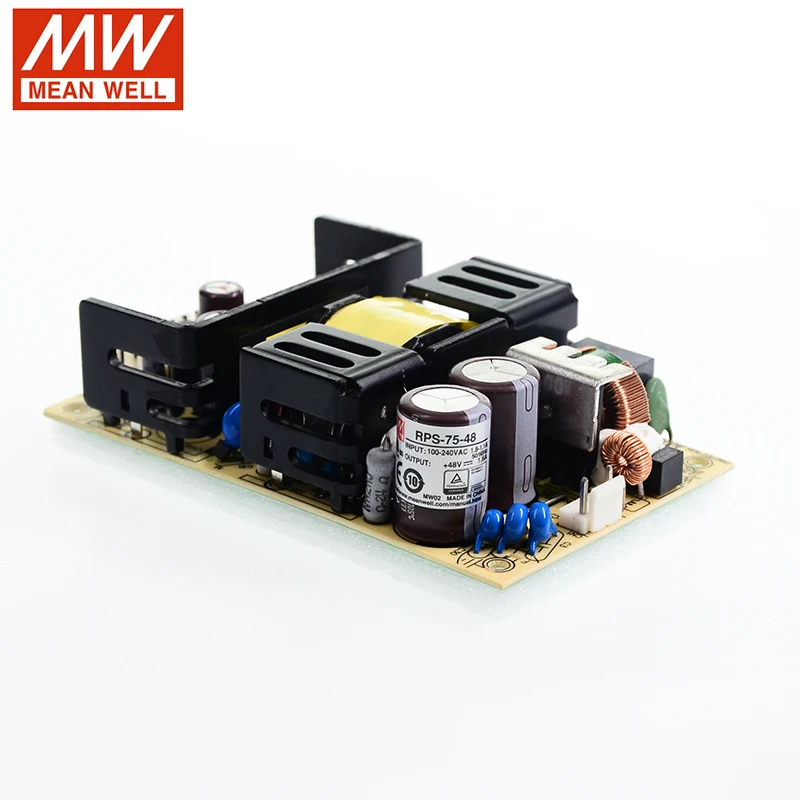 MEAN WELL RPS-75-48 1.6A 48V 75W надежный зеленый медицинский класс открытая рамка импульсный