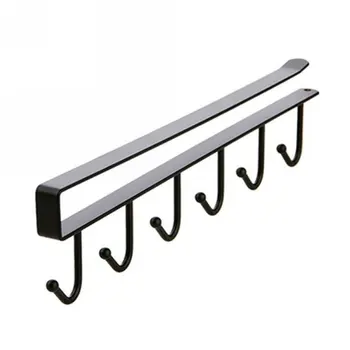 

1PC Metal Special U Type 6 Hook Rack Bathroom Kitchen Storage Rack Hanging Hooks 6 Hooks Mug Holders