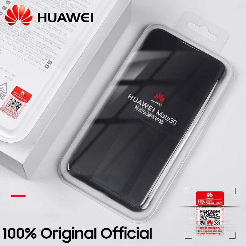 Huawei mate 30 Pro откидной Чехол официальный huawei mate 30 Pro прозрачный вид умный сенсорный вид Флип кожаный чехол Funda