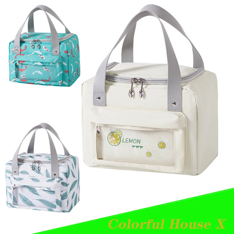 Zip Packages Thermal Bag Storage Box High Capacity Household Products Keep Warm And Keep Fresh Handbag For Traveling  White Tuba