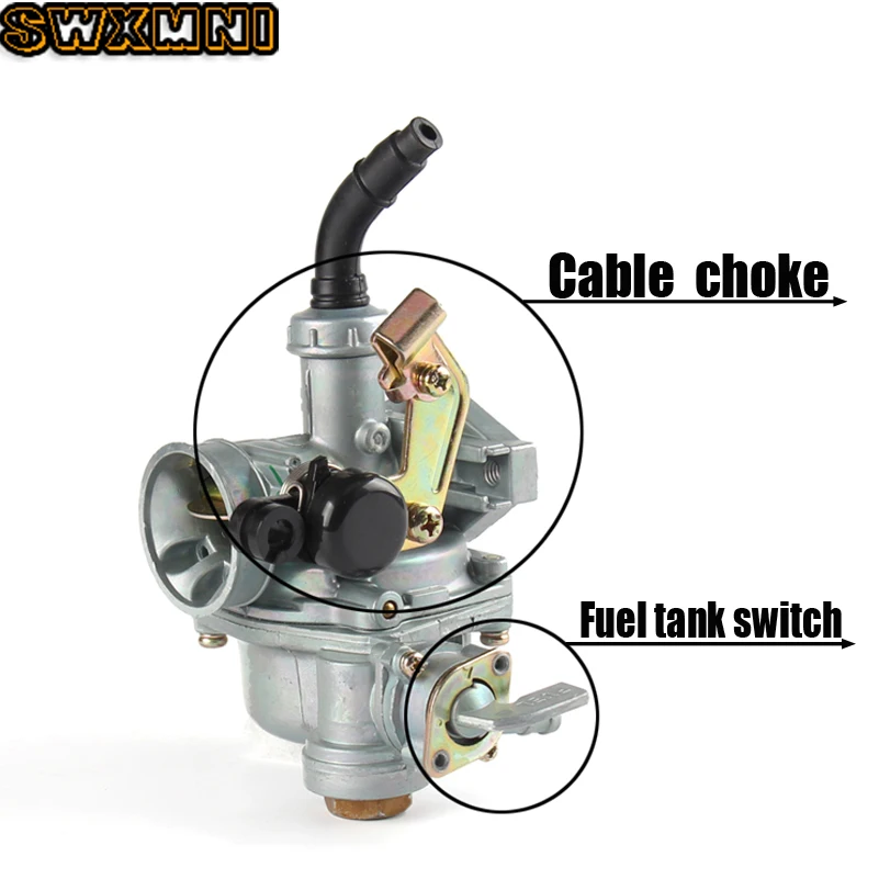 Мотоцикл PZ19 19 мм Carb Карбюратор для Keihi 50cc 70cc 90cc 110cc Quad вездеход Roketa SUNL Kazuma с переключателем топливного бака