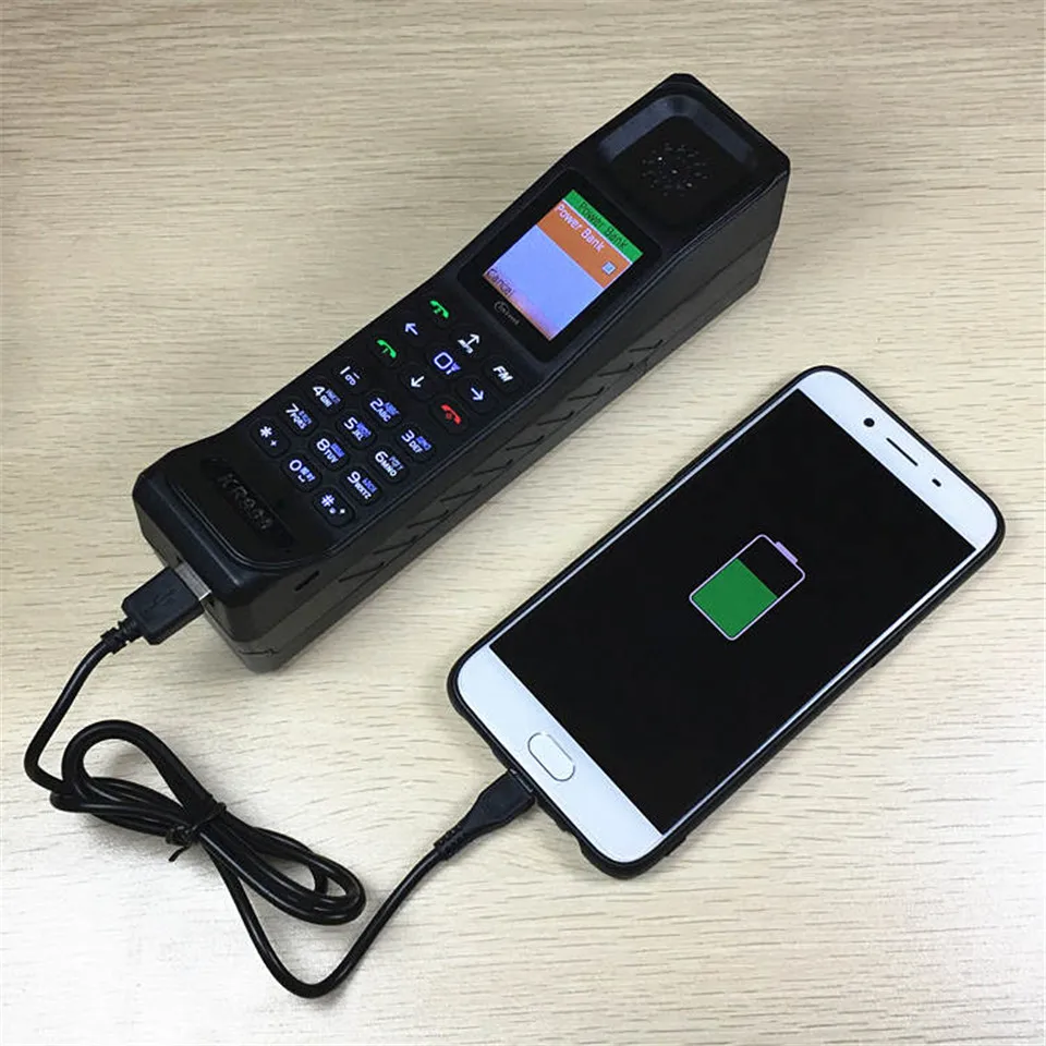 (Gift) Super Big KR999 Luxury Retro Telephon Loud Sound Power Bank Standby Dual SIM Heavy H-mobile M999 With Russian Keyboard
