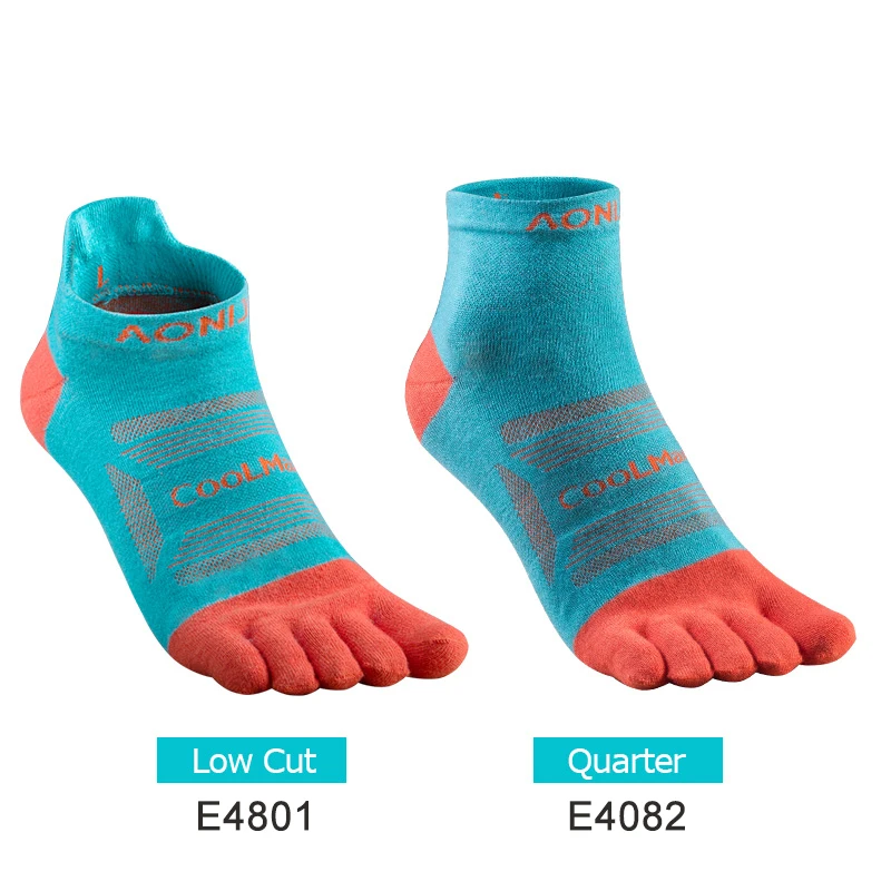 Running Socks 3Pairs/Set Breathable Five Toe Socks Ultralight Low Cut Athletic Quarter Socks Outdoor Sports Trail Running Cycling