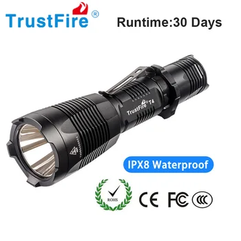 

Trustfire T4 Tactical Led Flashlight 18650 Led Torch Camping Flash Light 5 Switch Modes Battery Waterproof Torch Light