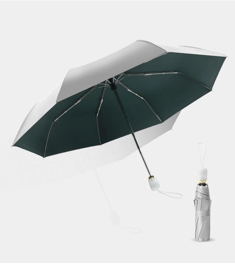 Только Jime, трехслойный ультра-светильник, автоматический зонт, титановый, серебряный, солнцезащитный, анти-УФ, солнцезащитный козырек, женский, двойного назначения, зонт от солнца
