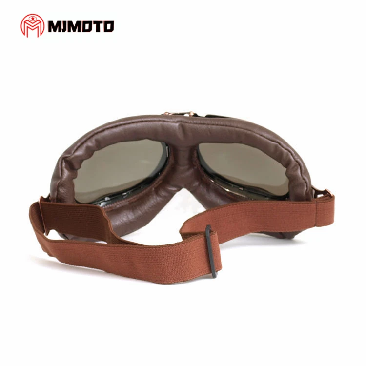 Vintage Motorcycle Goggles Glasses Pilot Motorbike goggles Retro Jet Helmet Eyewear ATV Cruiser chopper Anti-UV Ski Glasses