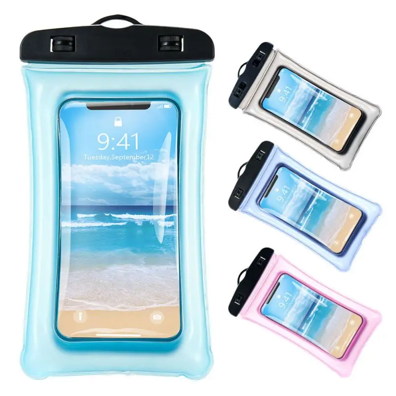 

Universal Dry Bag Waterproof Phone Case Glow In The Dark Pouch Clear Transparent Sealed Heavy Duty Silicone Protection