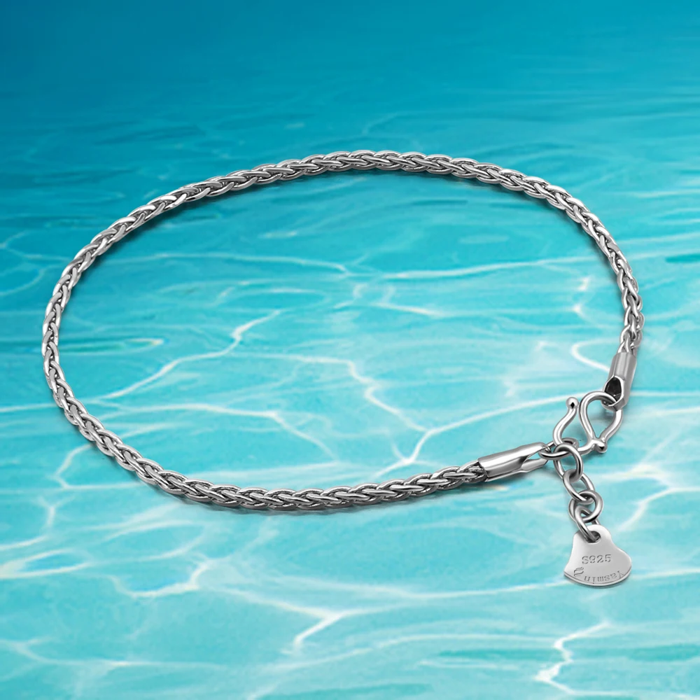 

men bracelets jewelry,925 Sterling silver men's bracelets for men 2mm twist bracelet Male bracelet metal
