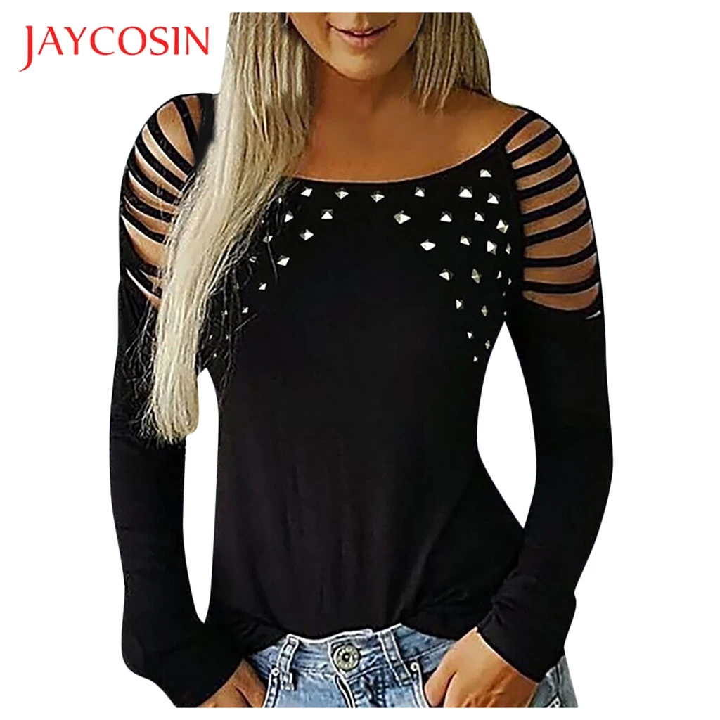 JAYCOSIN 2019 женская летняя повседневная Винтажная футболка одежда футболки с