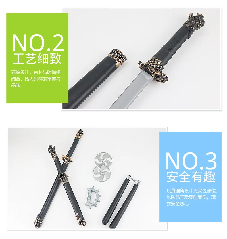 Halloween Props Children Toy Sword Nunchukus Darts Toy Children Performance Cosplay Props Set