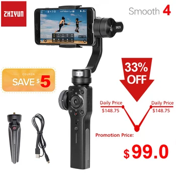Zhiyun Smooth 4 Q2 3-Axis Handheld Smartphone Gimbal Stabilizer for iPhone 11 Pro Max XS XR X 8P 8 Samsung S9 S8 & Action Camera fy feiyutech vimble 2 feiyu vimble2 handheld 3 axis extendable gimbal stabilizer for iphone 6 7 x vs zhiyun smooth q