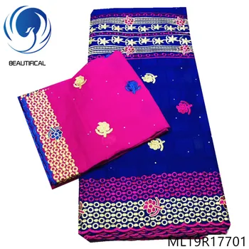 

BEAUTIFICAL Nigerian swiss lace fabrics New arrival swiss voile lace fabric 5+2yards/lot Hot sale lace cotton fabric ML19R177