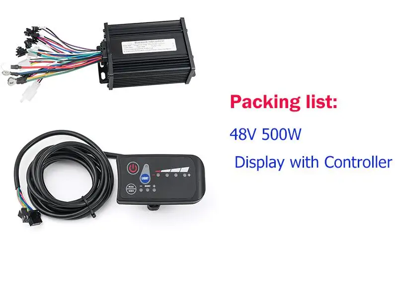 Электрический велосипед бесщеточный контроллер 24 V-48 V 250W 36 V-48 V 350W для е-байка контроллер с ЖК-дисплей Дисплей скутер B ЖК-дисплей контроллер - Цвет: 48v 500W