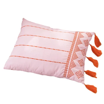 

Spring Cushion Cover Home Decoration Embroidery Tassel Pillowcase Home Sofa Seat Pillowcase 38x48Cm