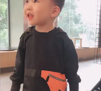 

Children's belt bag printed hoodie kids sweater