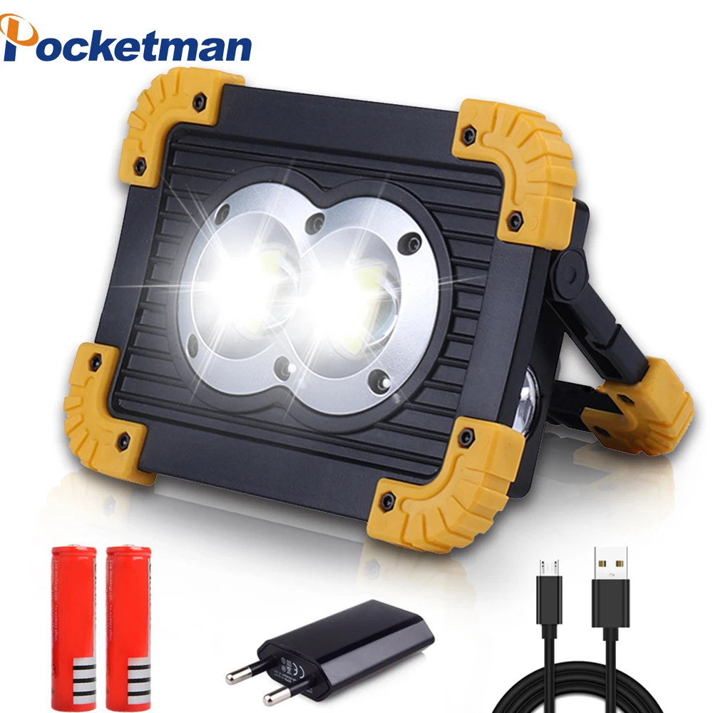 Puissant Portable 3000 lm COB DEL Lampe de Poche Magnétique Rechargeable