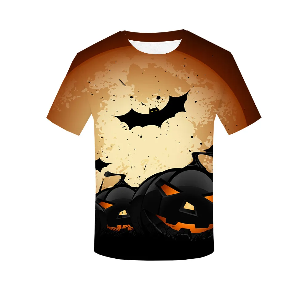 3d футболка, футболка на Хэллоуин, мужские психоделические футболки, повседневная аниме одежда рубашка с рисунком тыквы, принт кошки