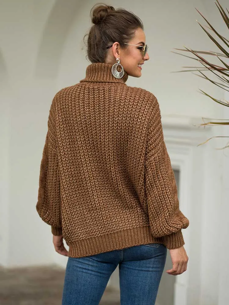 Ceny Yinlinhe żółta Twist węzeł zima sweter z golfem kobiet długim rękawem ciepłe swetry kobiety moda dzianiny swetry odzież 1225