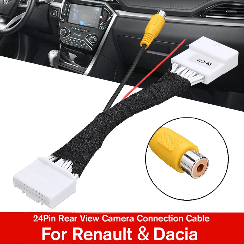 

Car Electronics Parts For Renault Dacia for Opel Vau-xhall 24 Pin Auto Adapter Rear View Camera Connection Cable Mayitr