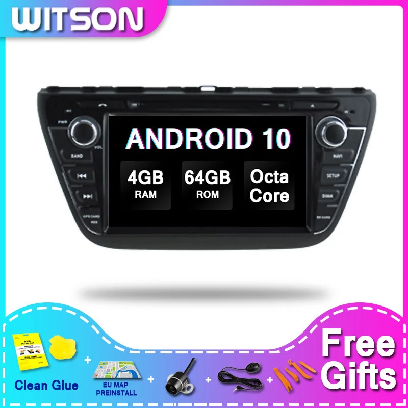 

Автомобильная аудиосистема WITSON Android 10,0 для автомобиля SUZUKI 2014 Cross Car gps-навигация, dvd-плеер 4G 64GBROM