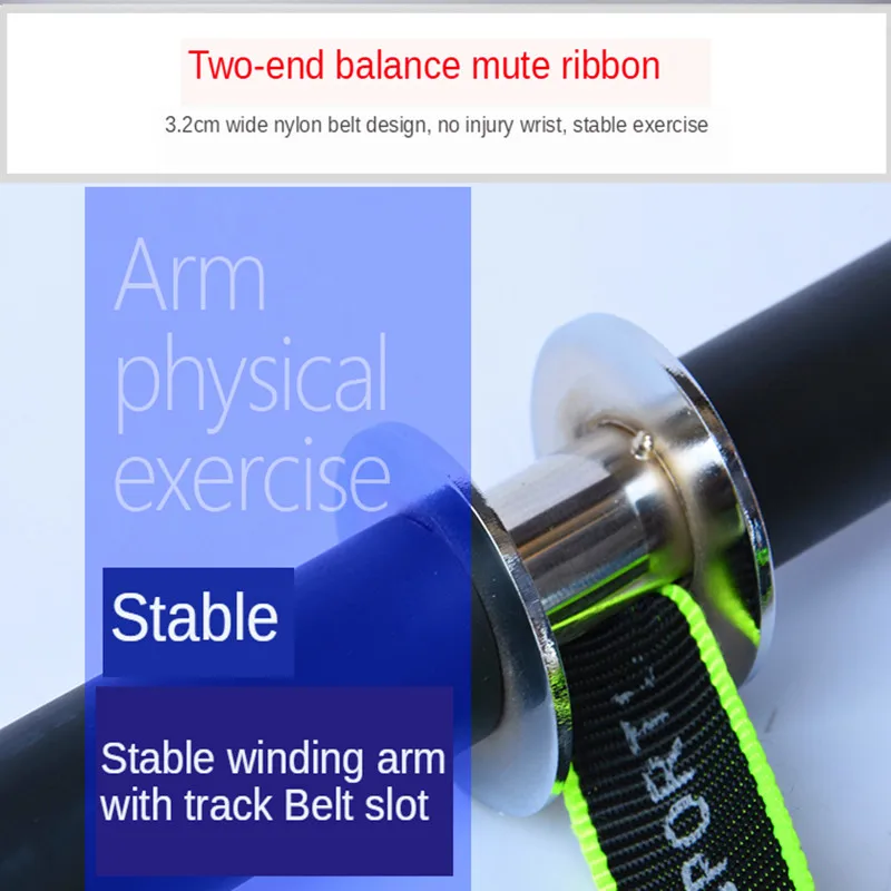 Arms Strength Exercise Fitness Equipment Wrist Forearm Blaster Roller Arm Power Trainer Hand Grip Weight Lifting Workout Rope
