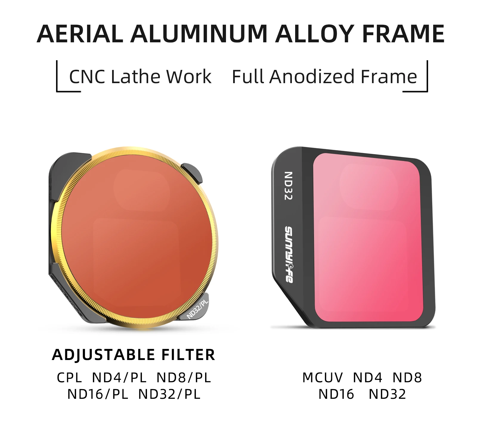 Filtres Objectif DJI NEO - Ensemble 4 En 1 (MCUV+CPL+ND32+ND64), Verre Optique Allemand, Anti-rayures, étui
