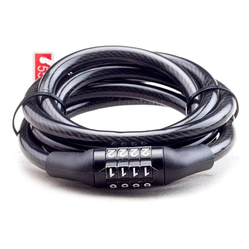 

Bicycle Anti-theft Lock Mountain Universal Cycling Safety Chain 4 Digit Code Combination Bike Accessories Steel Cable Lock