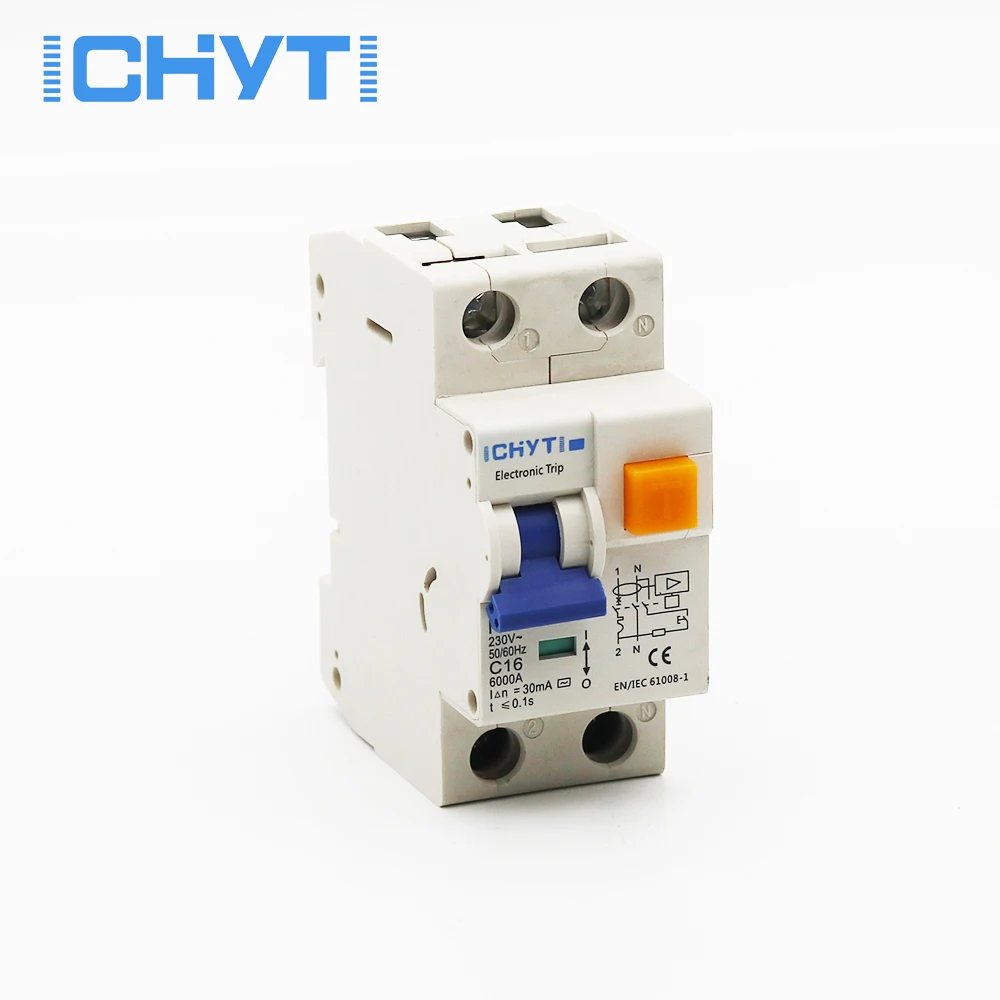 

ICHYTI 2P 16A 63A 30mA 6KA RCCB RCD 230V Electromechanic Residual Current Circuit Breaker Differential Breaker Safety Switch