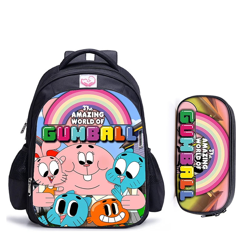 Рюкзак The Amazing World of Gumbal для подростков школьная сумка мальчиков и девочек детская