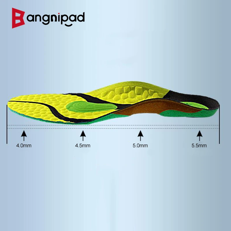 

BANGNIPAD Sports Breathable Insole Flat Foot Support Shock-Absorbant Deodorization Shoe Pad National Athlete Insoles