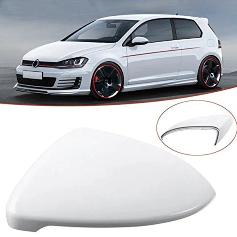 Для Golf Mk7 Golf 7 Gti Tsi 17 передний левый правый белый боковое зеркало заднего вида крышка 5G0857538E