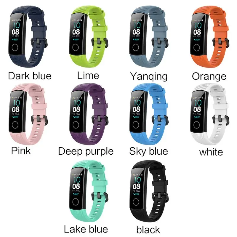 

Fashion Anti-scratch Soft Silicone Watch Band Sports Wrist Strap Replacement for Huawei Honor 5 Sports Bracelet Accessories