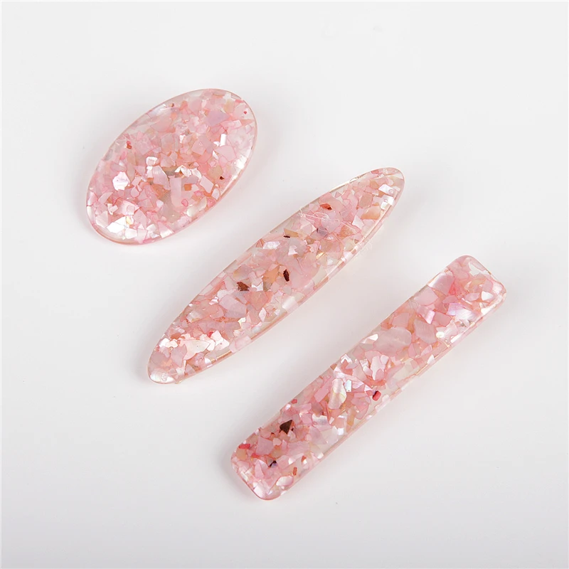 Pink-3pcs(set) 3 шт./компл. корейский стиль боковой зажим для волос Для женщин заколки для пустотелые геометрические Мрамор капли воды заколки для волос Цветной женские аксессуары для волос - Цвет: Pink-3pcs(set)