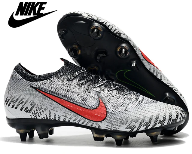 

Hot Mercurial Superfly VI 360 Elite AG Vapors XII SG 6 12 CR7 CR7 Ronaldo NJR Neymar Soccer Shoes High Ankle Football Shoes F56