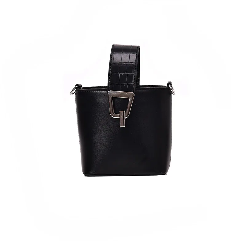 new bucket bag crocodile pattern hand bill of lading shoulder slung women's bag - Цвет: Коричневый