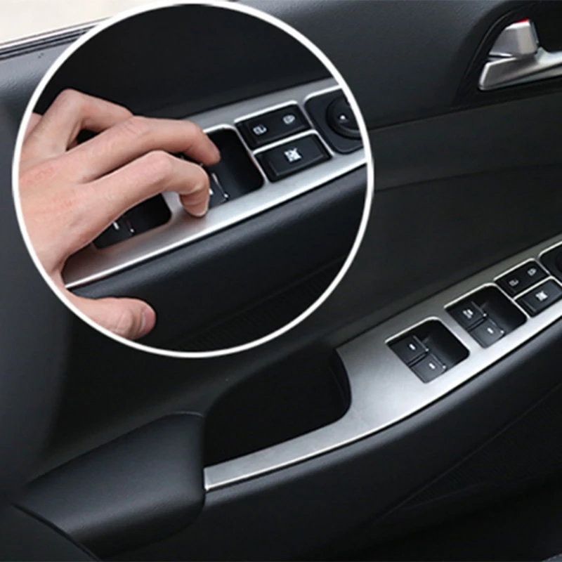 Для hyundai Tucson Tl Внутренняя дверь, окно, кнопка включения, панель, крышка, рамка, украшение автомобиля, стиль