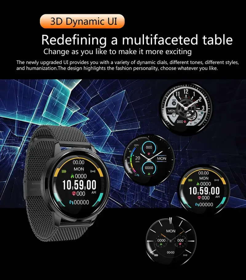 New D28 Smart Watch Ip67 Waterproof Bracelet Heart Rate Monitor Exercise Tracker blood Pressure sport Smart Wristband bracelet