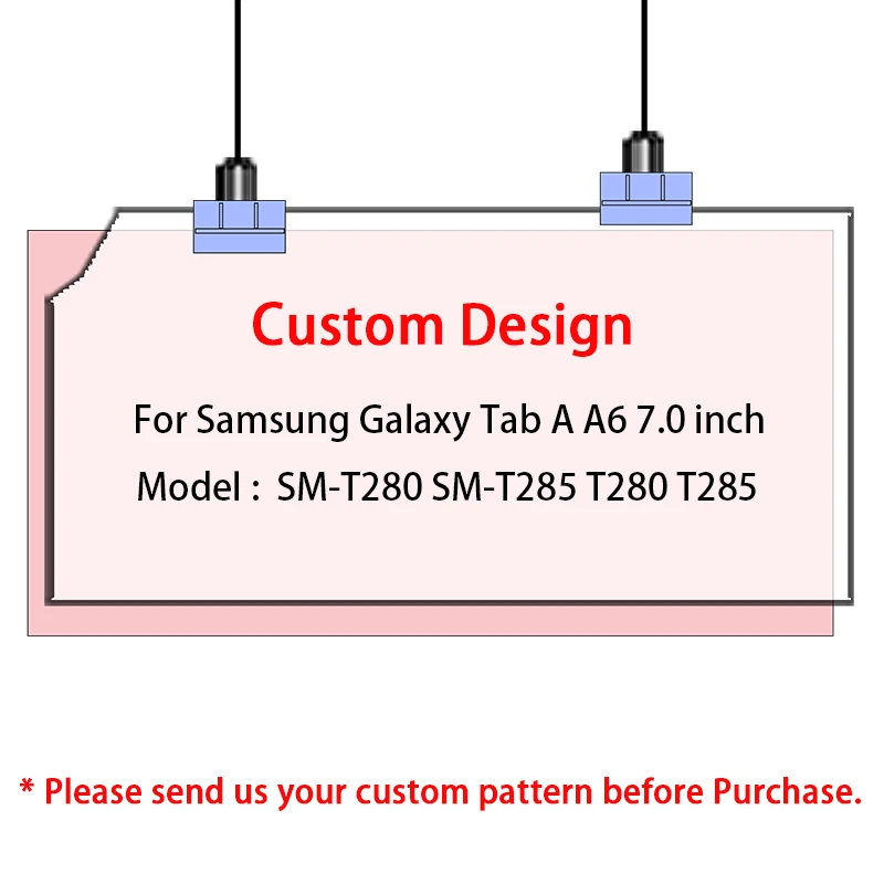 MTT из искусственной кожи чехол для samsung Galaxy Tab A A6 7,0 дюймов T280 T285 Funda Capa SM-T285 SM-T280 Магнитный откидной чехол для планшета - Цвет: Custom Design