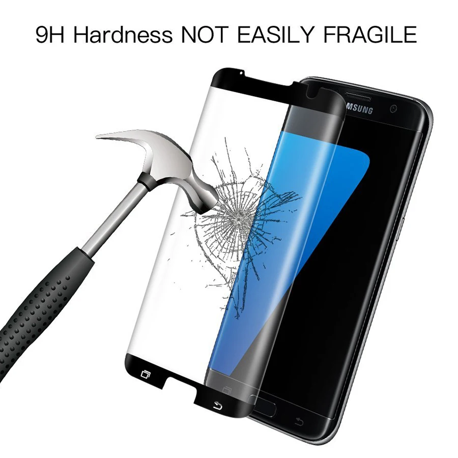 9H закаленное стекло с полным клеем для Samsung Galaxy S7 Edge S7edge 5 "5D изогнутый чехол