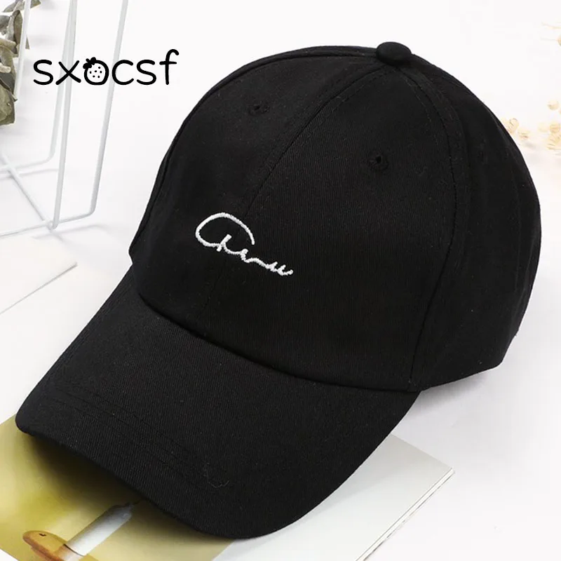 Hot Sale Baseball Cap Cotton Unisex Hats Women And Men Letters Embroidery Tennis Hat Snapback Black White Cheap | Аксессуары для