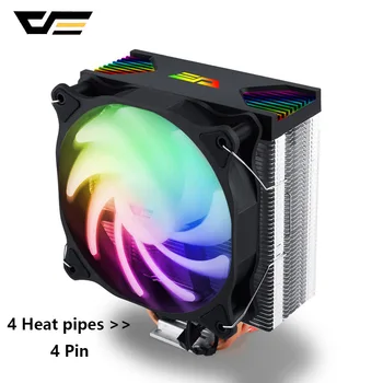 

darkFlash CPU Cooler 4 Heat Pipes Heatsink with 120mm Rainbow LED Fan 4Pin Computer CPU Cooling Radiator For LGA775/115x/AM3/AM2