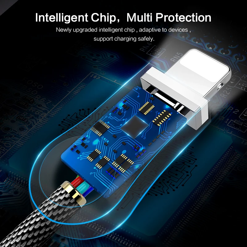 USB кабель из цинкового сплава для iPhone X 8 7 Plus 6 6s 2.1A LED 1 м нейлоновый плетеный 10 5S SE