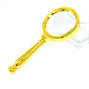 

Portable Handheld 10X Magnifying Glass 60mm 70mm Retro Handle Magnifier Eye Loupe Glass Aid Reading For Seniors