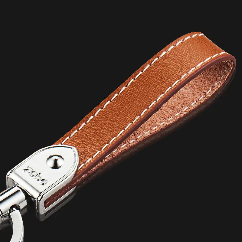 Автомобильный кожаный брелок для Mitsubishi Acura Renault Jeep Opel Land Rover Daihatsu Audi Buick Fiat Holden Lexus Vauxhall автомобильный Декор - Название цвета: Brown without box