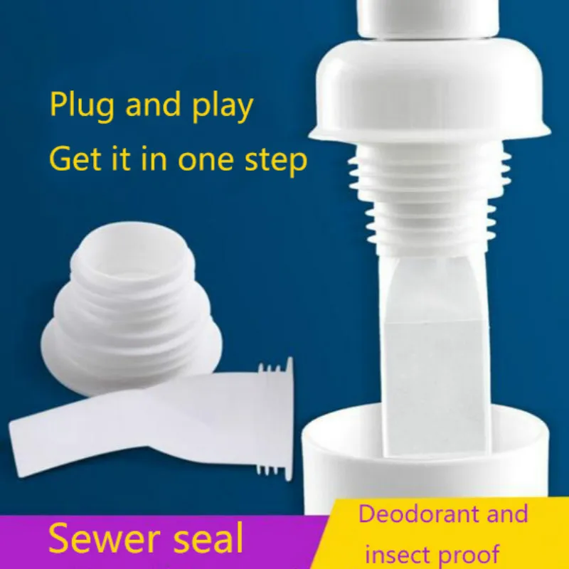 

3pcs Kitchen Drain Odor-proof Seal Drainage Sewer Plug Washing Machine Cover Mothproof Deodorize Smelly Floor Drain Core Plug