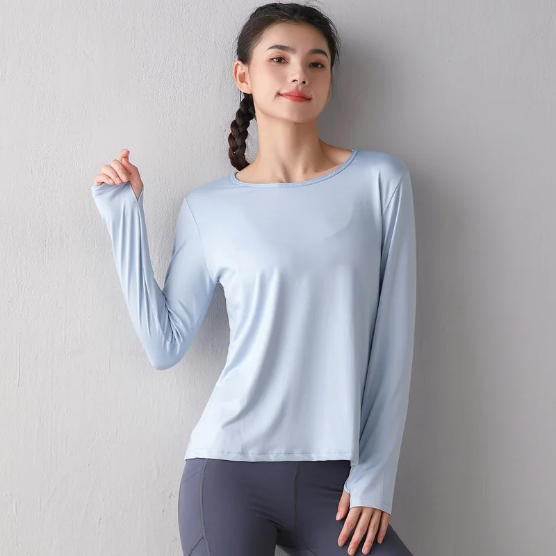 Women Loose Yoga Shirts Long Sleeves Sport T-Shirt Mesh Breathable Running Sweatshirts Quick Dry Gym Fitness Workout Tops Blouse sports t shirt yoga shirt sports shirt
