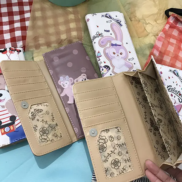 Disney Duffy Bear Wallet Female Student Korean Cartoon Cute Bear PU Waterproof Push Long Wallet 4