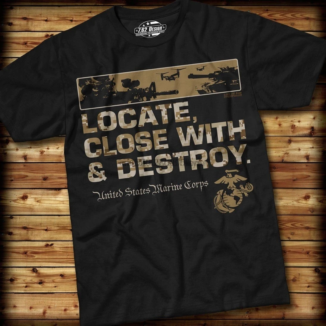 USMC Locate T-Shirt-7 62 Дизайнерская мужская футболка с коротким рукавом | Мужская одежда