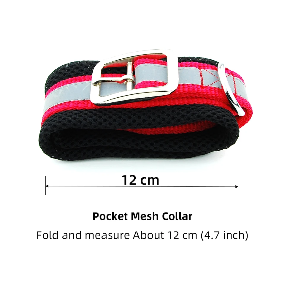 Dog Collar Pet Adjustable Mesh Collar Reflective Polka Dot Breathable Padded Collar for Large Dogs German Shepherd