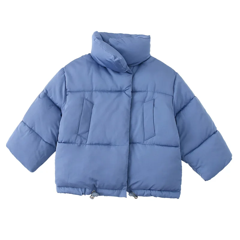 Осенне-зимнее пальто с хлопковой подкладкой для маленьких девочек Детская куртка с длинными рукавами Детская школьная теплая верхняя одежда для мальчиков, детская одежда